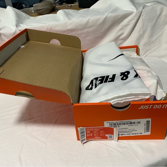 Mens Size 10 Bright Mango Nike Zoom Pole Vault Elite Track & Field Shoes NEW - Picture 4 of 4